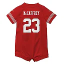 Zennovawear Christian McCaffrey San Francisco 49ers Newborn & Infant Game Romper Jersey - Scarlet