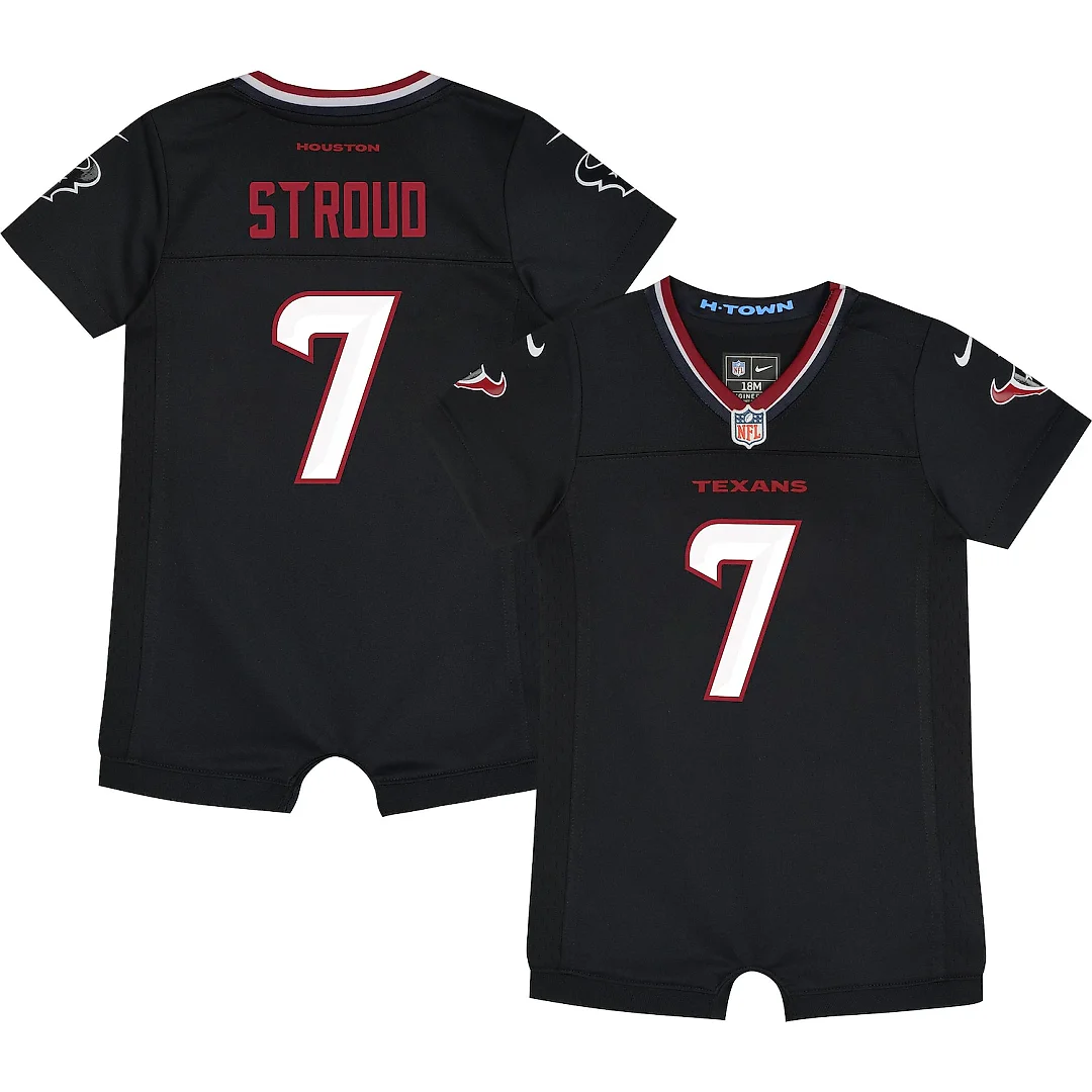 Zennovawear C.J. Stroud Houston Texans Newborn & Infant Game Romper Jersey - Navy