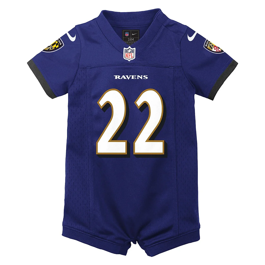Zennovawear Derrick Henry Baltimore Ravens Newborn & Infant Game Romper Jersey - Purple
