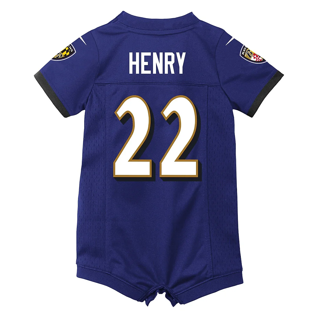 Zennovawear Derrick Henry Baltimore Ravens Newborn & Infant Game Romper Jersey - Purple