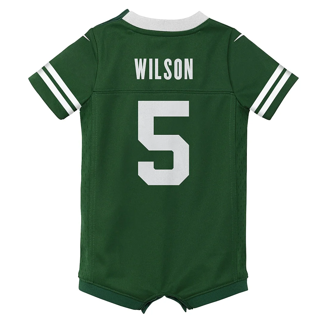 Zennovawear Garrett Wilson New York Jets Newborn & Infant Game Romper Jersey - Legacy Green