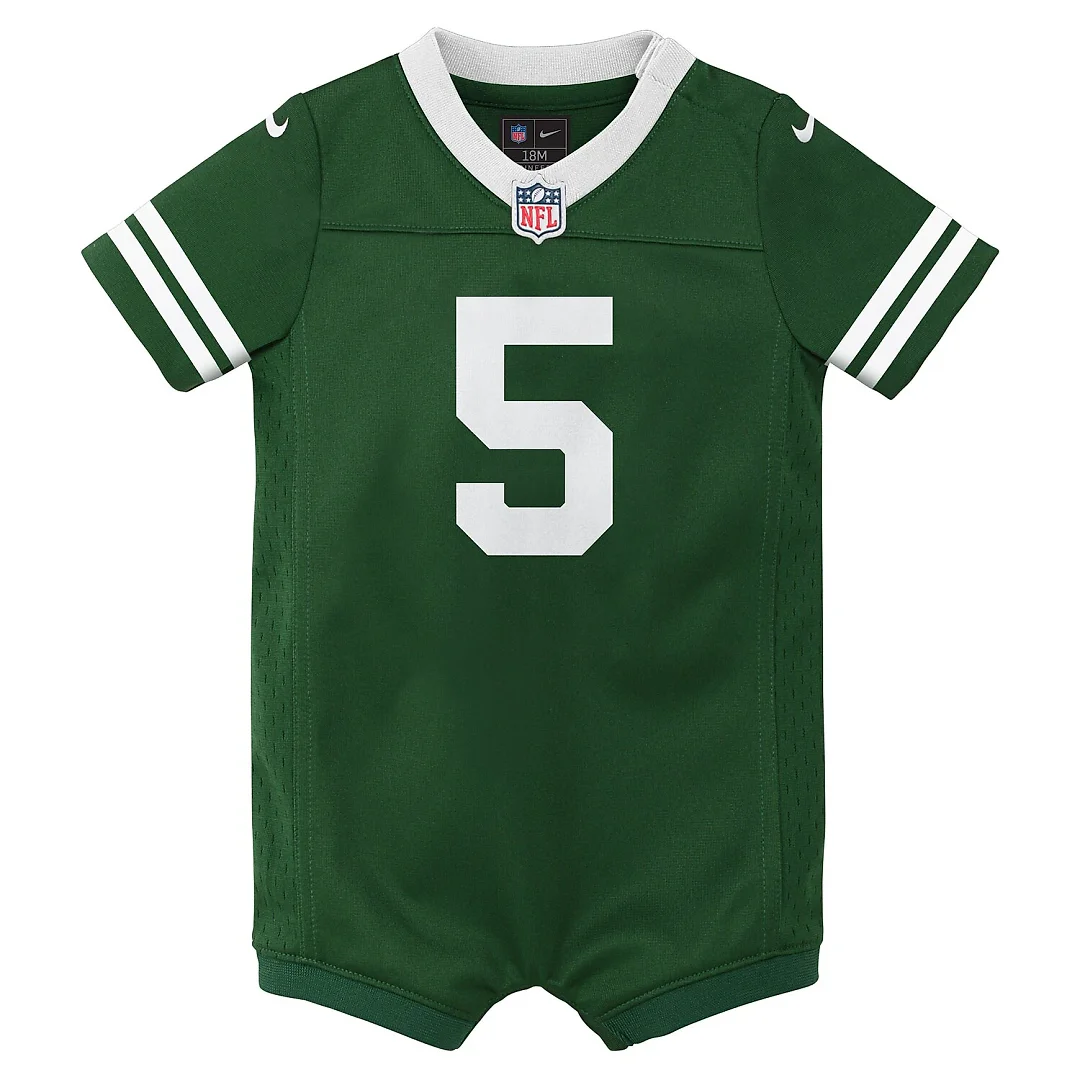 Zennovawear Garrett Wilson New York Jets Newborn & Infant Game Romper Jersey - Legacy Green