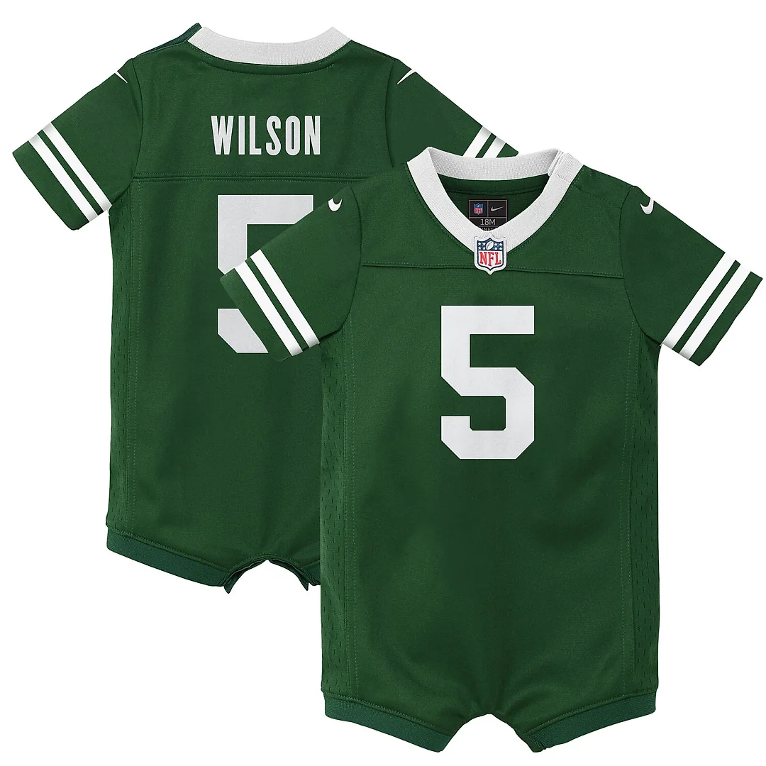 Zennovawear Garrett Wilson New York Jets Newborn & Infant Game Romper Jersey - Legacy Green