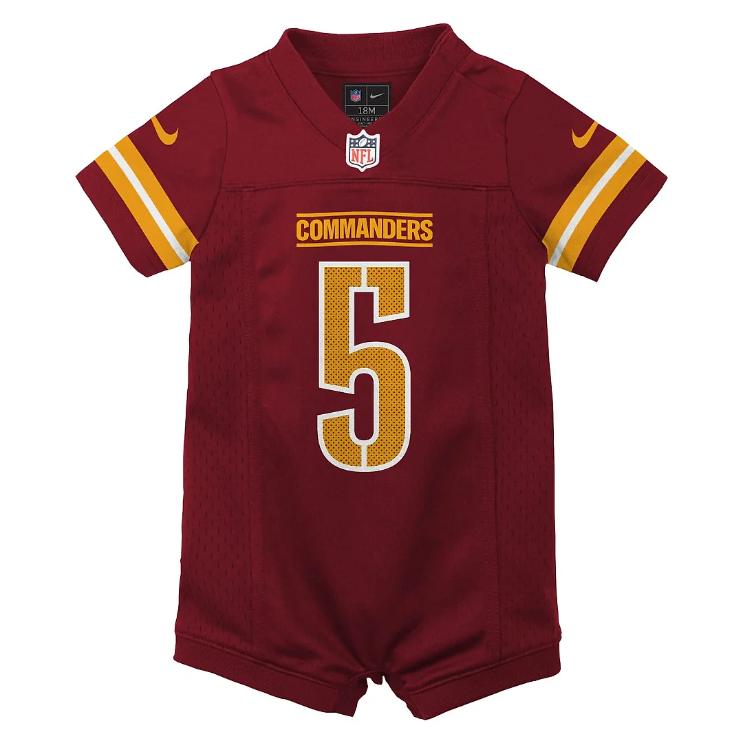 Zennovawear Jayden Daniels Washington Commanders Newborn & Infant Game Romper Jersey - Burgundy