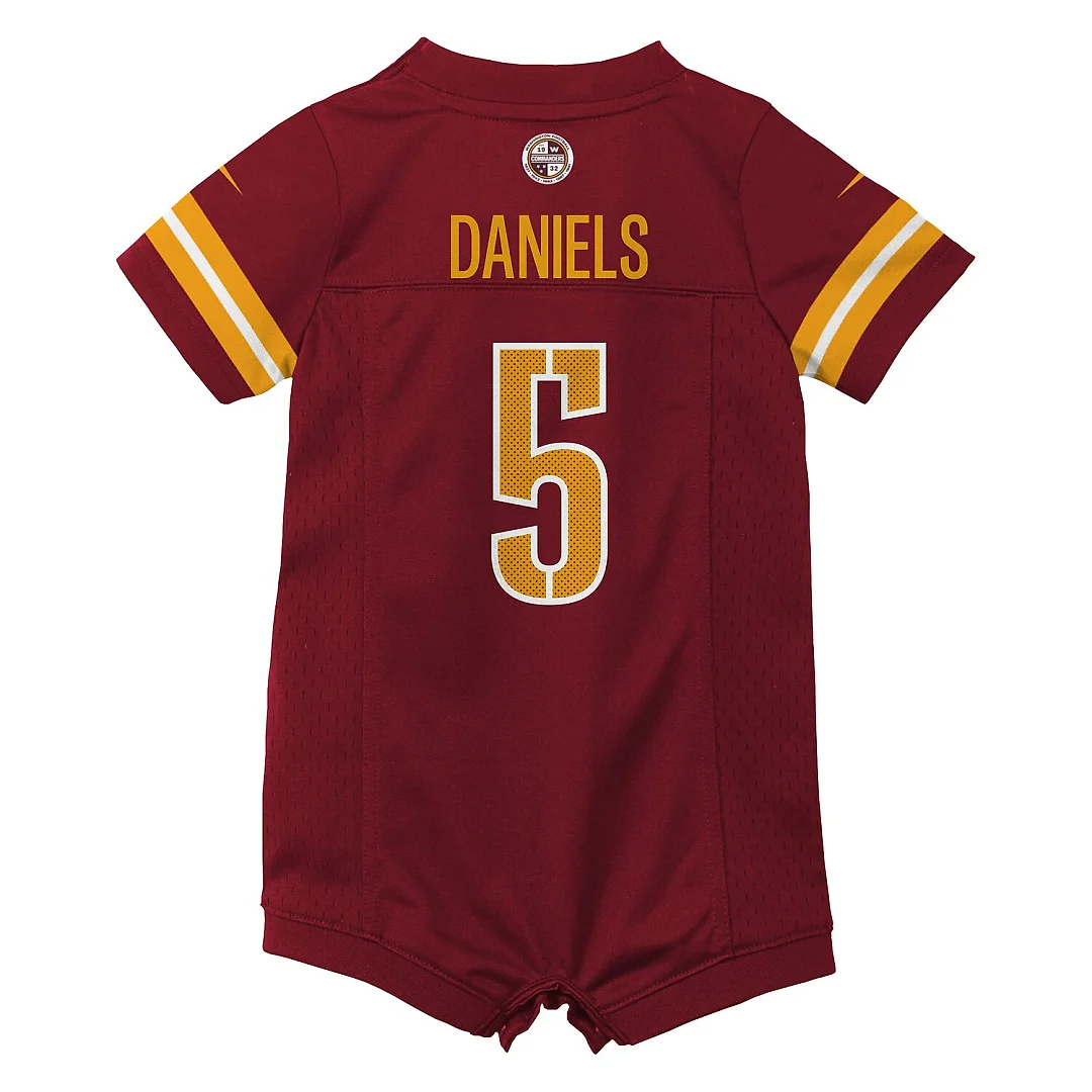 Zennovawear Jayden Daniels Washington Commanders Newborn & Infant Game Romper Jersey - Burgundy