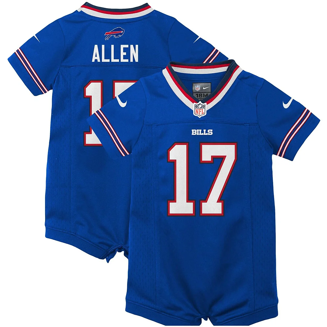 Zennovawear Josh Allen Buffalo Bills Newborn & Infant Romper Jersey - Royal