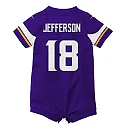 Zennovawear Justin Jefferson Minnesota Vikings Newborn & Infant Game Romper Jersey - Purple