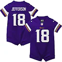 Zennovawear Justin Jefferson Minnesota Vikings Newborn & Infant Game Romper Jersey - Purple