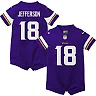 Zennovawear Justin Jefferson Minnesota Vikings Newborn & Infant Game Romper Jersey - Purple
