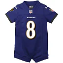 Zennovawear Lamar Jackson Baltimore Ravens Newborn & Infant Romper Jersey - Purple