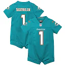 Zennovawear Tua Tagovailoa Miami Dolphins Newborn & Infant Game Romper Jersey - Aqua