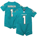 Zennovawear Tua Tagovailoa Miami Dolphins Newborn & Infant Game Romper Jersey - Aqua