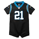Zennovawear Newborn Carolina Panthers Jeremy Chinn Black Romper Game Jersey
