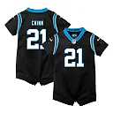 Zennovawear Newborn Carolina Panthers Jeremy Chinn Black Romper Game Jersey