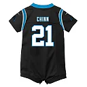 Zennovawear Newborn Carolina Panthers Jeremy Chinn Black Romper Game Jersey