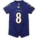 Zennovawear Newborn & Infant Baltimore Ravens Lamar Jackson Purple Romper Jersey