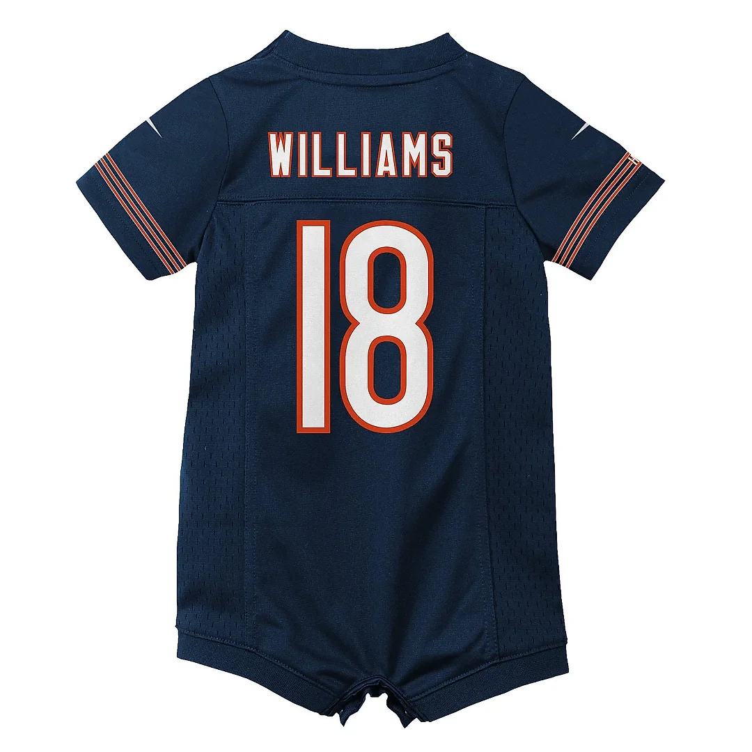 Zennovawear Newborn & Infant Chicago Bears Caleb Williams Navy Game Romper Jersey