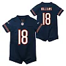 Zennovawear Newborn & Infant Chicago Bears Caleb Williams Navy Game Romper Jersey