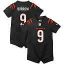 Zennovawear Newborn & Infant Cincinnati Bengals Joe Burrow Black Game Romper Jersey