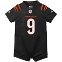 Zennovawear Newborn & Infant Cincinnati Bengals Joe Burrow Black Game Romper Jersey