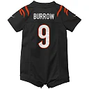 Zennovawear Newborn & Infant Cincinnati Bengals Joe Burrow Black Game Romper Jersey