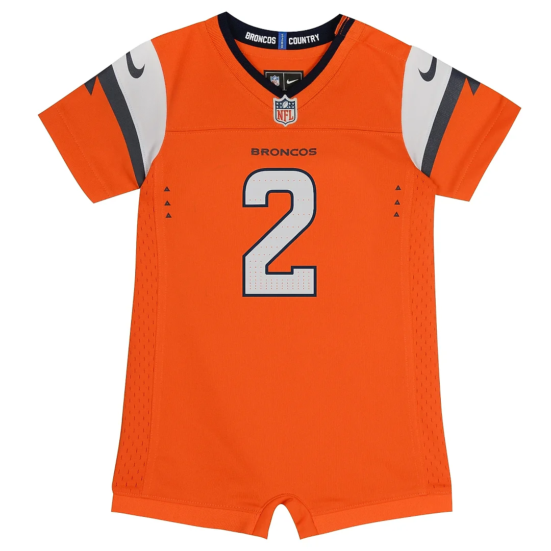Zennovawear Newborn & Infant Denver Broncos Patrick Surtain II Orange Mile High Collection Game Romper Jersey