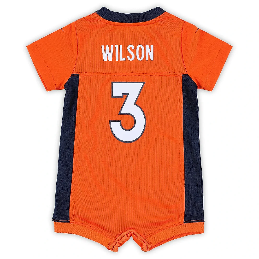 Zennovawear Newborn & Infant Denver Broncos Russell Wilson Orange Game Romper Jersey