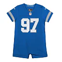 Zennovawear Newborn & Infant Detroit Lions Aidan Hutchinson Blue Game Romper Jersey