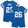 Zennovawear Newborn & Infant Detroit Lions Jahmyr Gibbs Blue Game Romper Jersey