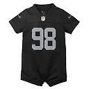 Zennovawear Newborn & Infant Las Vegas Raiders Maxx Crosby Black Game Romper Jersey