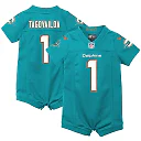 Zennovawear Newborn & Infant Miami Dolphins Tua Tagovailoa Aqua Game Romper Jersey