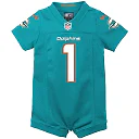 Zennovawear Newborn & Infant Miami Dolphins Tua Tagovailoa Aqua Game Romper Jersey