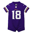 Zennovawear Newborn & Infant Minnesota Vikings Justin Jefferson Purple Game Romper Jersey
