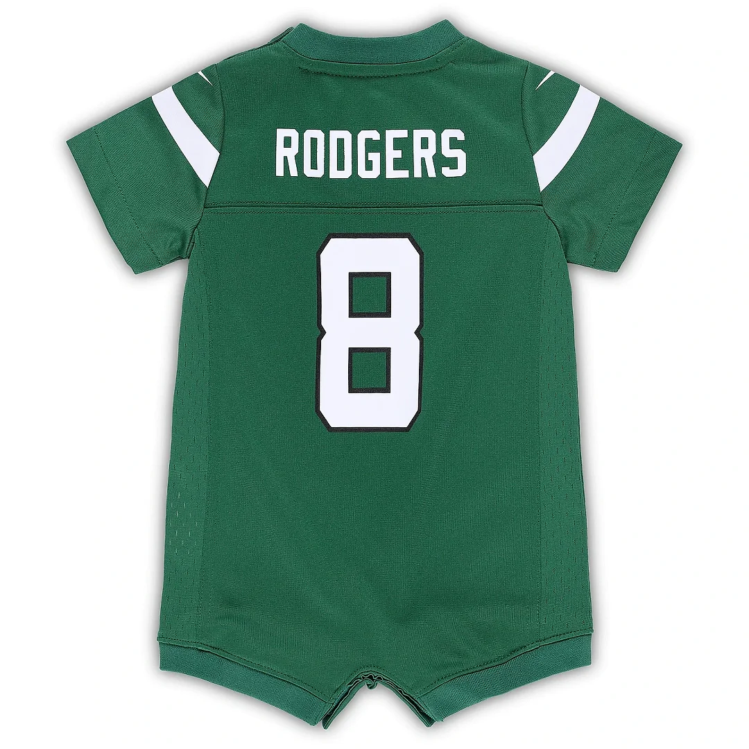 Zennovawear Newborn & Infant New York Jets Aaron Rodgers Green Game Romper Jersey