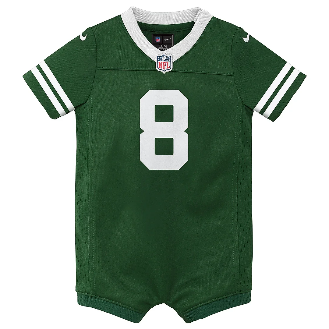 Zennovawear Newborn & Infant New York Jets Aaron Rodgers Legacy Green Game Romper Jersey