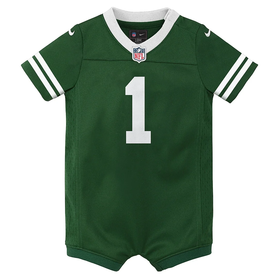 Zennovawear Newborn & Infant New York Jets Ahmad Sauce Gardner Legacy Green Game Romper Jersey