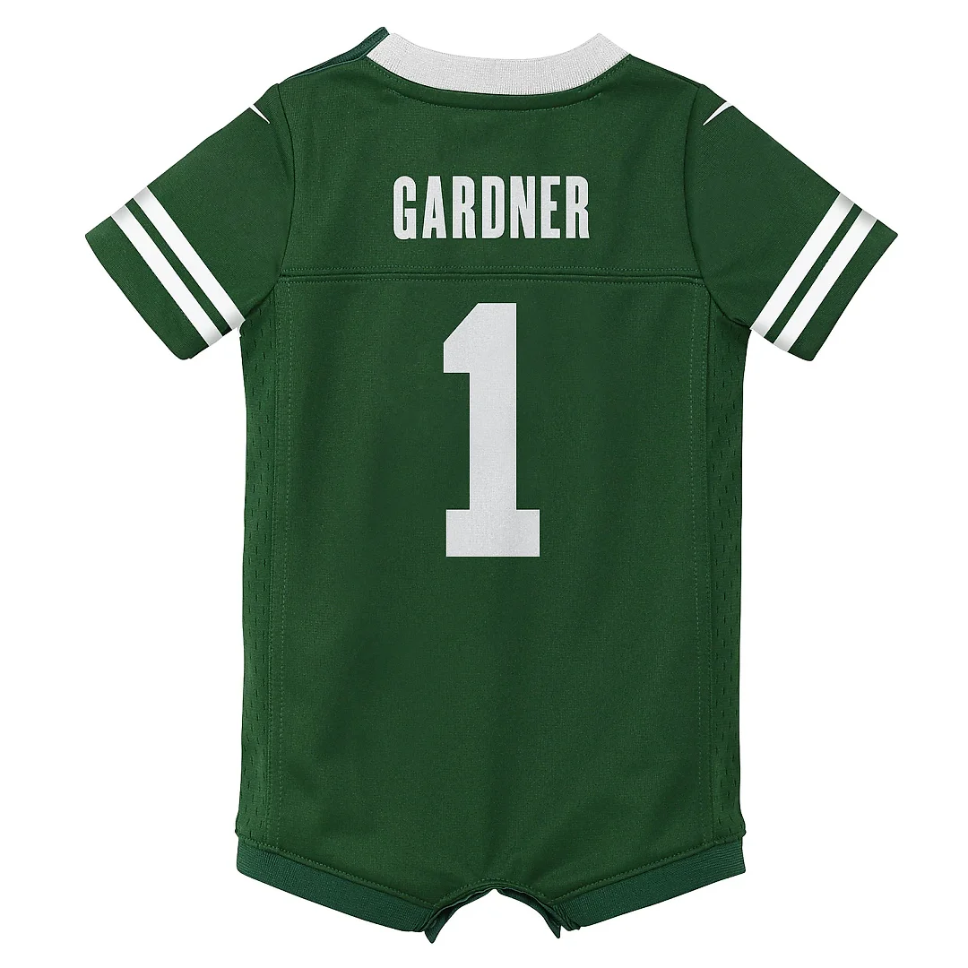 Zennovawear Newborn & Infant New York Jets Ahmad Sauce Gardner Legacy Green Game Romper Jersey