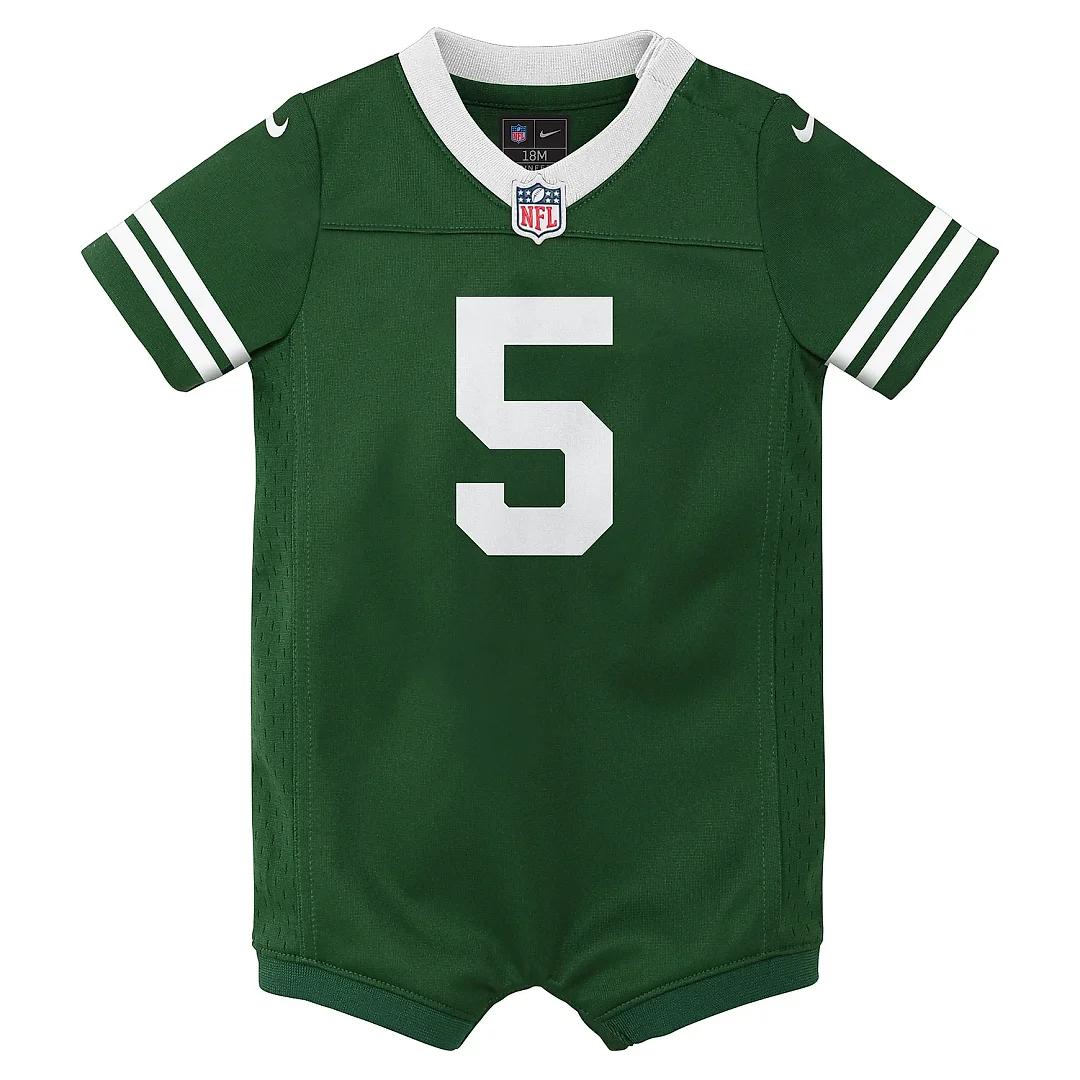 Zennovawear Newborn & Infant New York Jets Garrett Wilson Legacy Green Game Romper Jersey