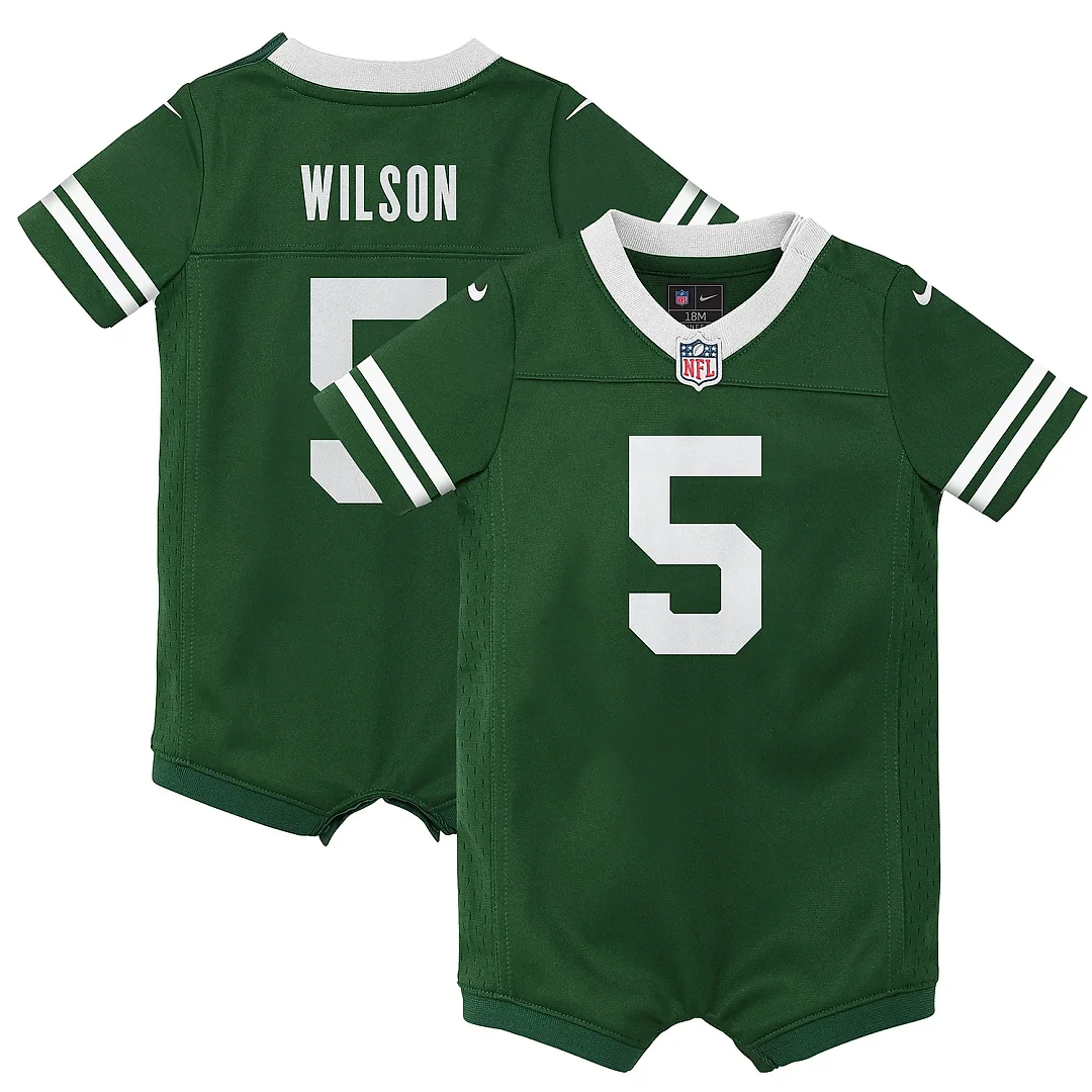 Zennovawear Newborn & Infant New York Jets Garrett Wilson Legacy Green Game Romper Jersey