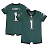Zennovawear Newborn & Infant Philadelphia Eagles Jalen Hurts Midnight Green Game Romper Jersey