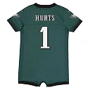 Zennovawear Newborn & Infant Philadelphia Eagles Jalen Hurts Midnight Green Game Romper Jersey