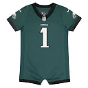 Zennovawear Newborn & Infant Philadelphia Eagles Jalen Hurts Midnight Green Game Romper Jersey