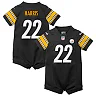 Zennovawear Newborn & Infant Pittsburgh Steelers Najee Harris Black Game Romper Jersey