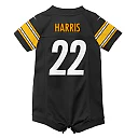 Zennovawear Newborn & Infant Pittsburgh Steelers Najee Harris Black Game Romper Jersey