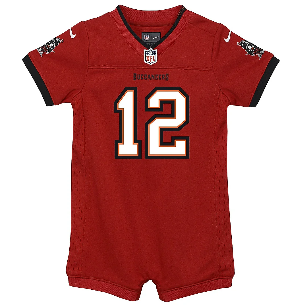 Zennovawear Newborn & Infant Tampa Bay Buccaneers Tom Brady Red Game Romper Jersey
