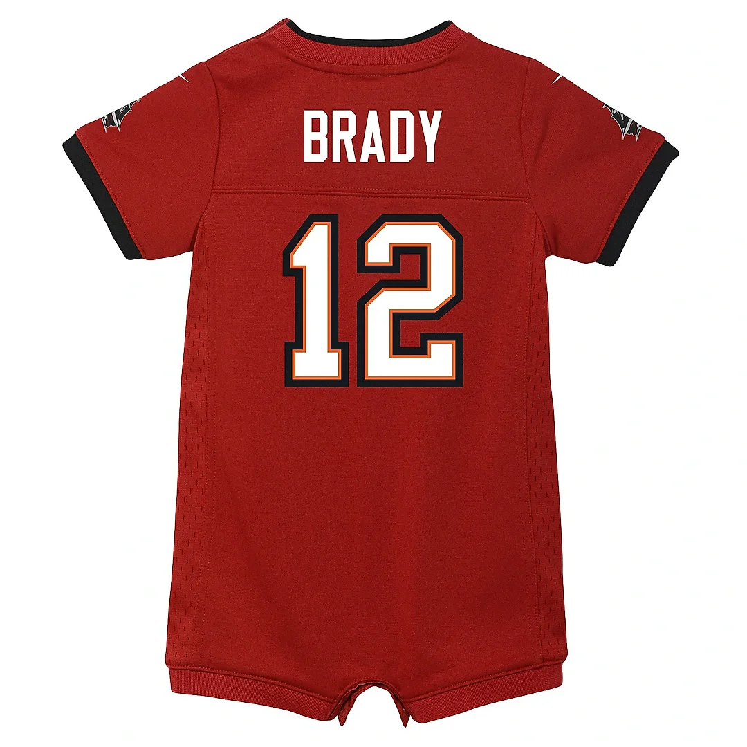 Zennovawear Newborn & Infant Tampa Bay Buccaneers Tom Brady Red Game Romper Jersey