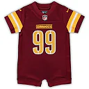Zennovawear Newborn & Infant Washington Commanders Chase Young Burgundy Game Romper Jersey