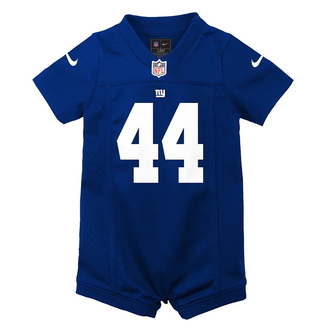 Zennovawear Cam Skattebo New York Giants Newborn Romper Game Jersey - Royal
