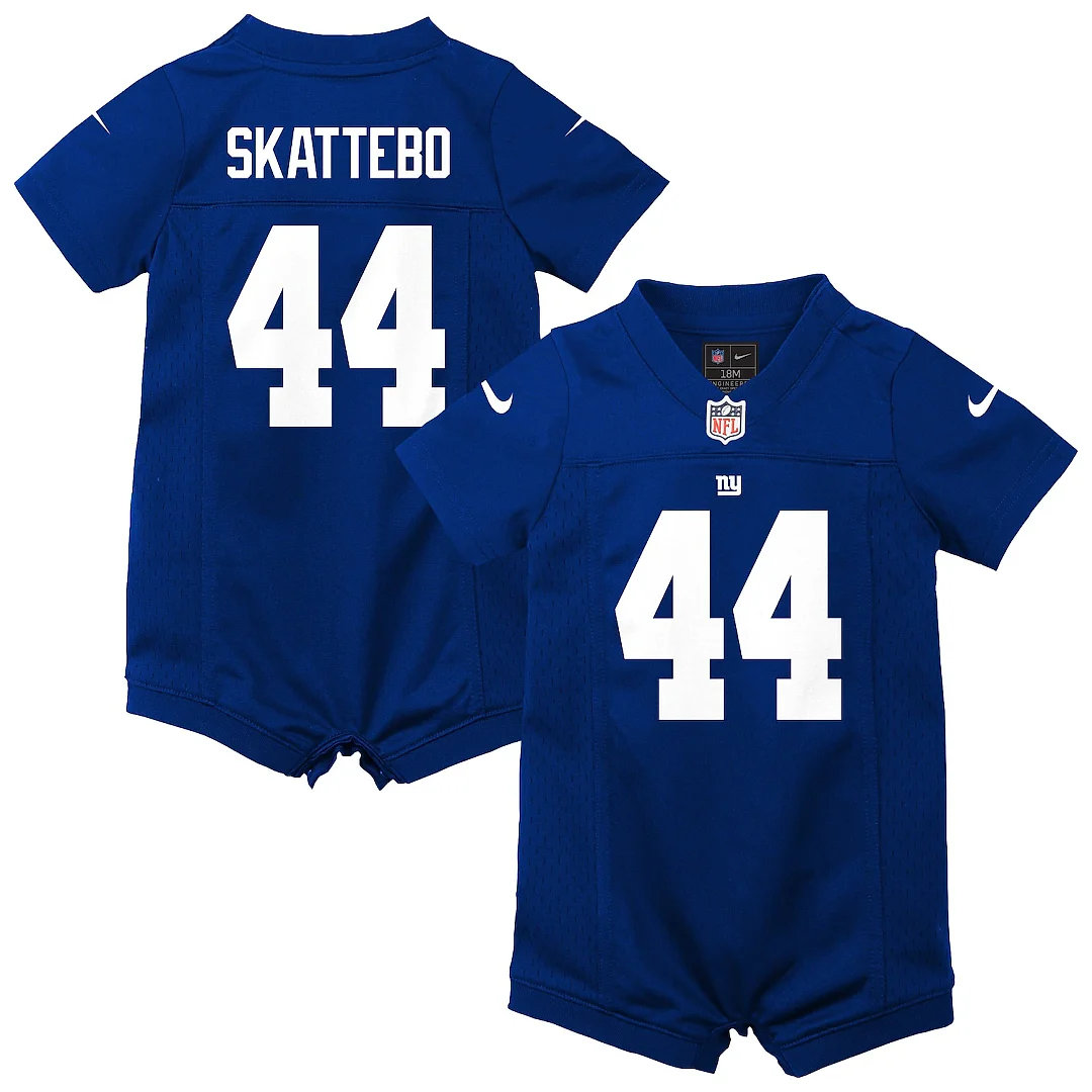 Zennovawear Cam Skattebo New York Giants Newborn Romper Game Jersey - Royal