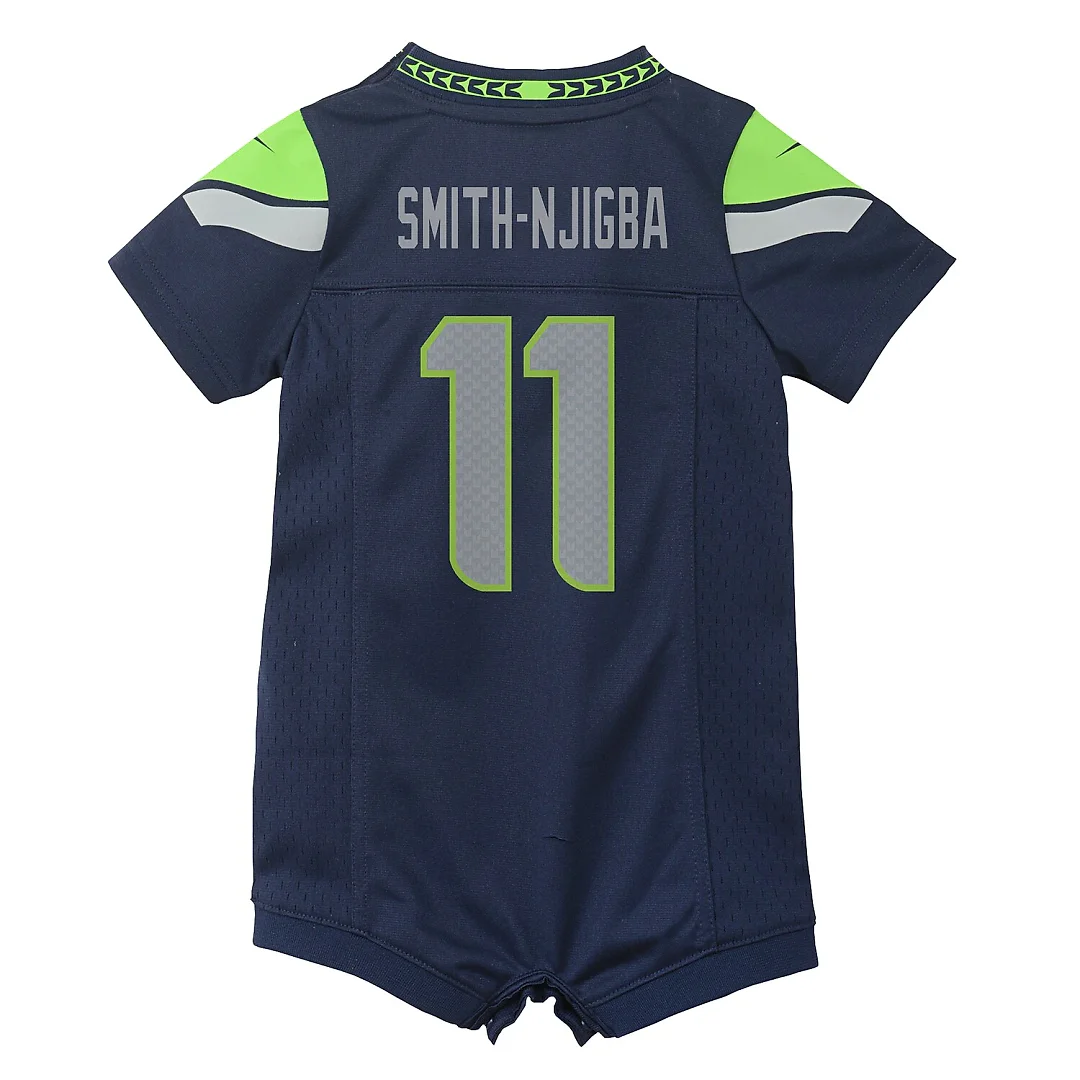 Zennovawear Jaxon Smith-Njigba Seattle Seahawks Newborn Romper Game Jersey - Navy